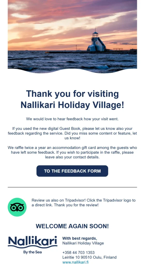 nallikari post stay message 2 days after message